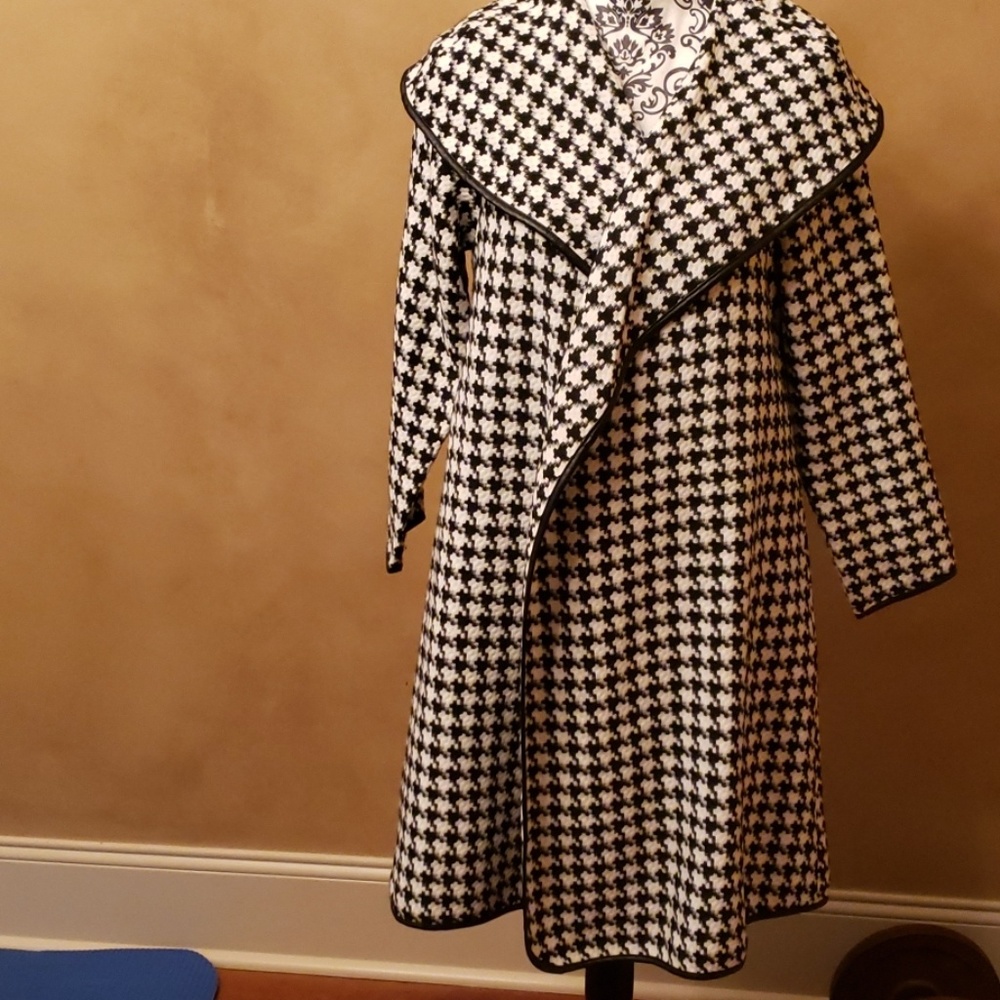 Black and White Checker Wrap Cape